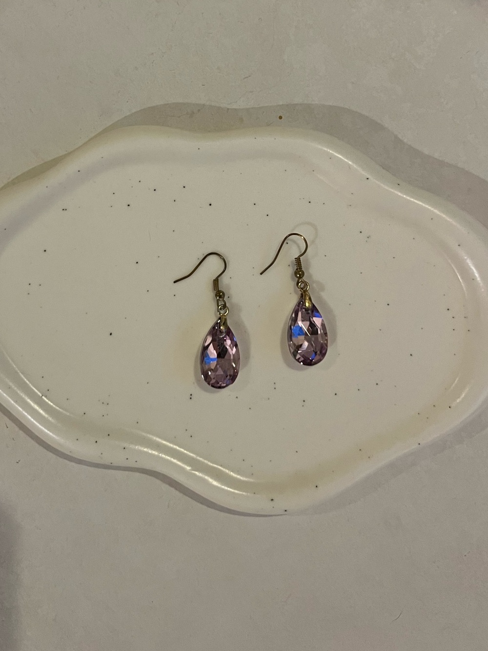 Purple Teardrop Earrings